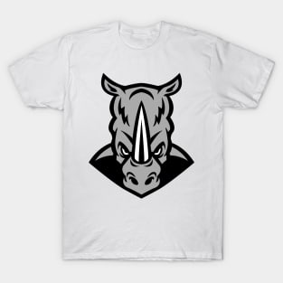 Angry Rhino Horn Face Logo T-Shirt